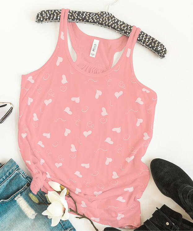 Warm heart pattern illustration for self-love apparel and positive lifestyle designs - Yemisi Olusanya